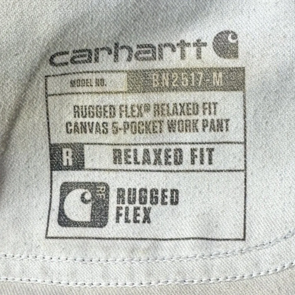 Carhartt Rugged Flex Relaxed Fit Canvas Work Pants Mens 42x30 Brown Streetwear